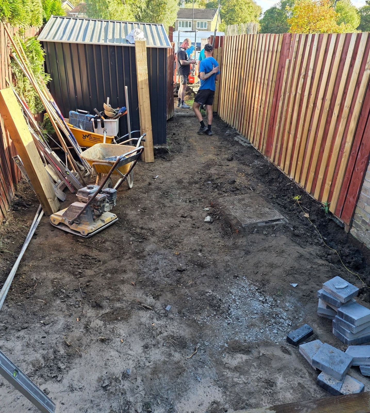 Granite sett garden and path in Killingworth, photo 4 of 12