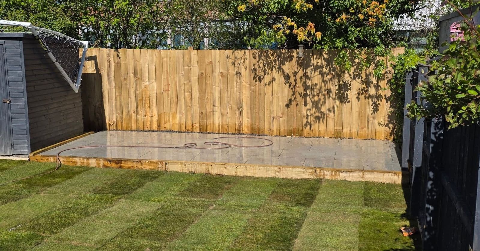 Porcelain patio and new lawn in South Shields, photo 1 of 10