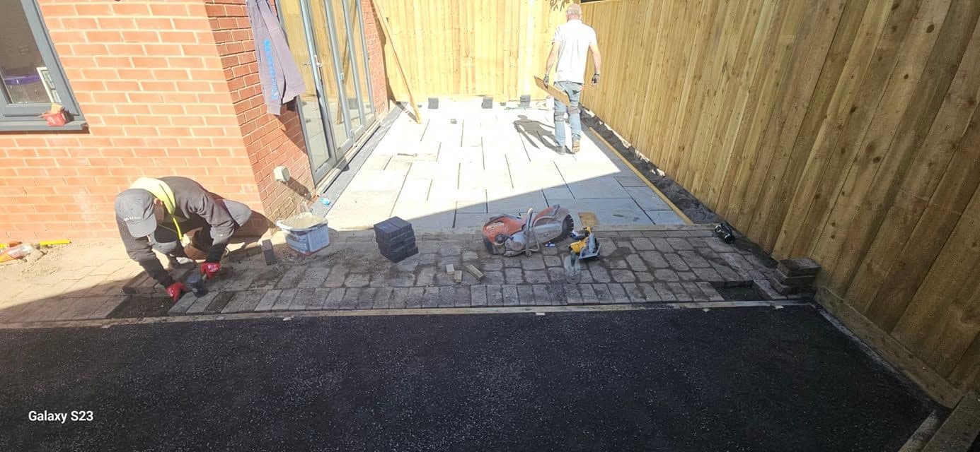 Rotten decking replaced with sandstone and artificial grass in Hebburn, photo 8 of 18