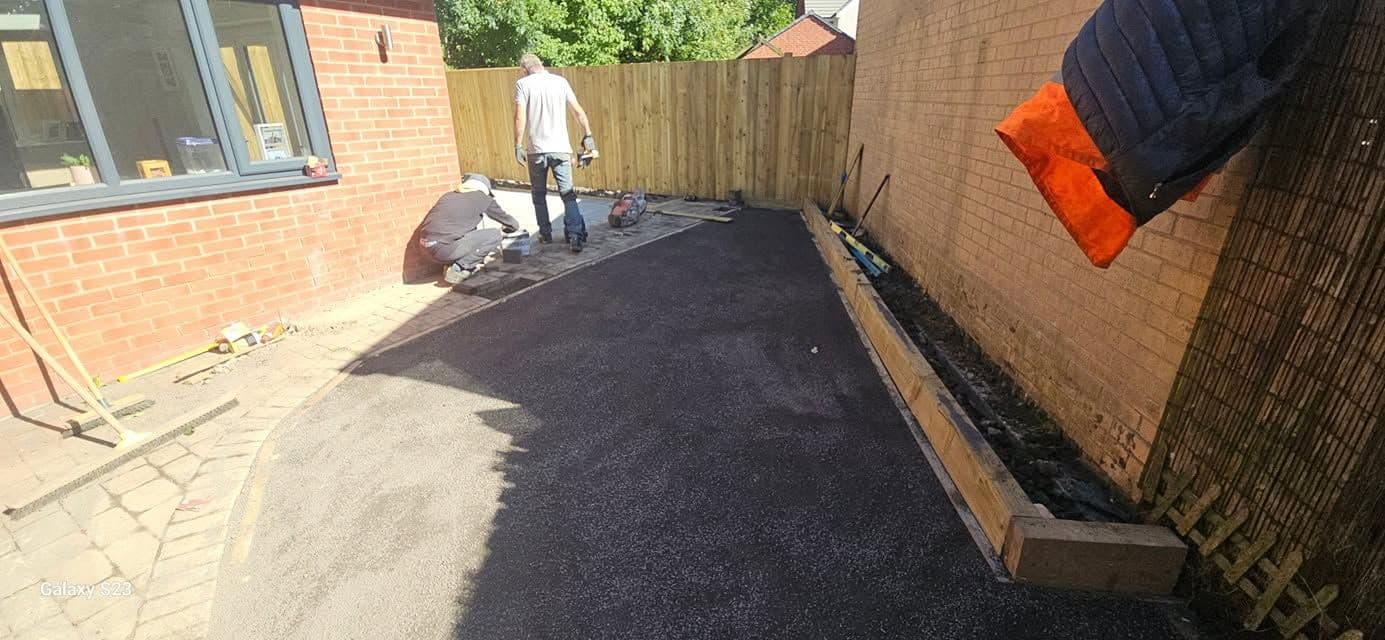 Rotten decking replaced with sandstone and artificial grass in Hebburn, photo 9 of 18
