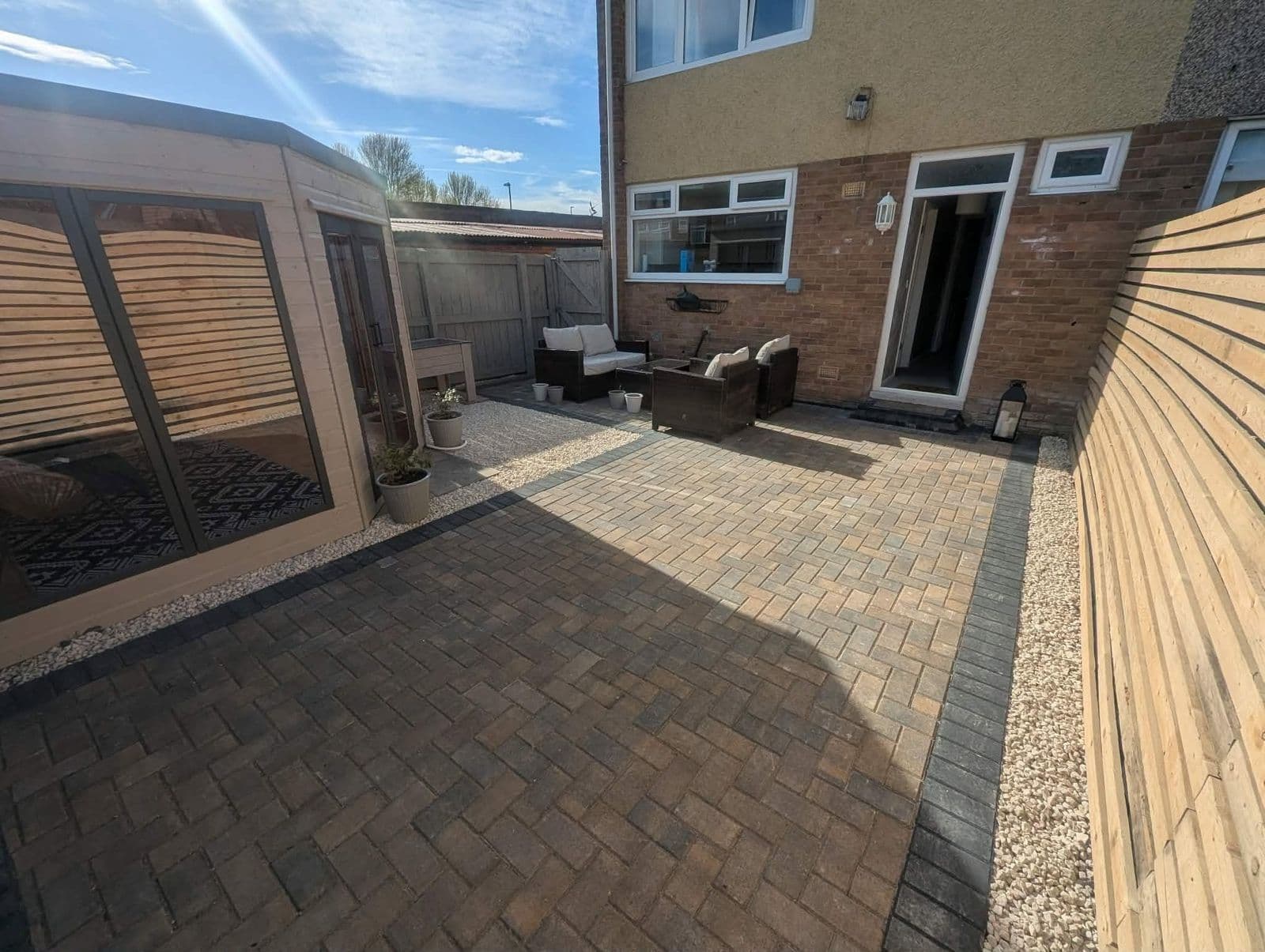 Garden transformation with garden room in Hebburn, photo 3 of 10