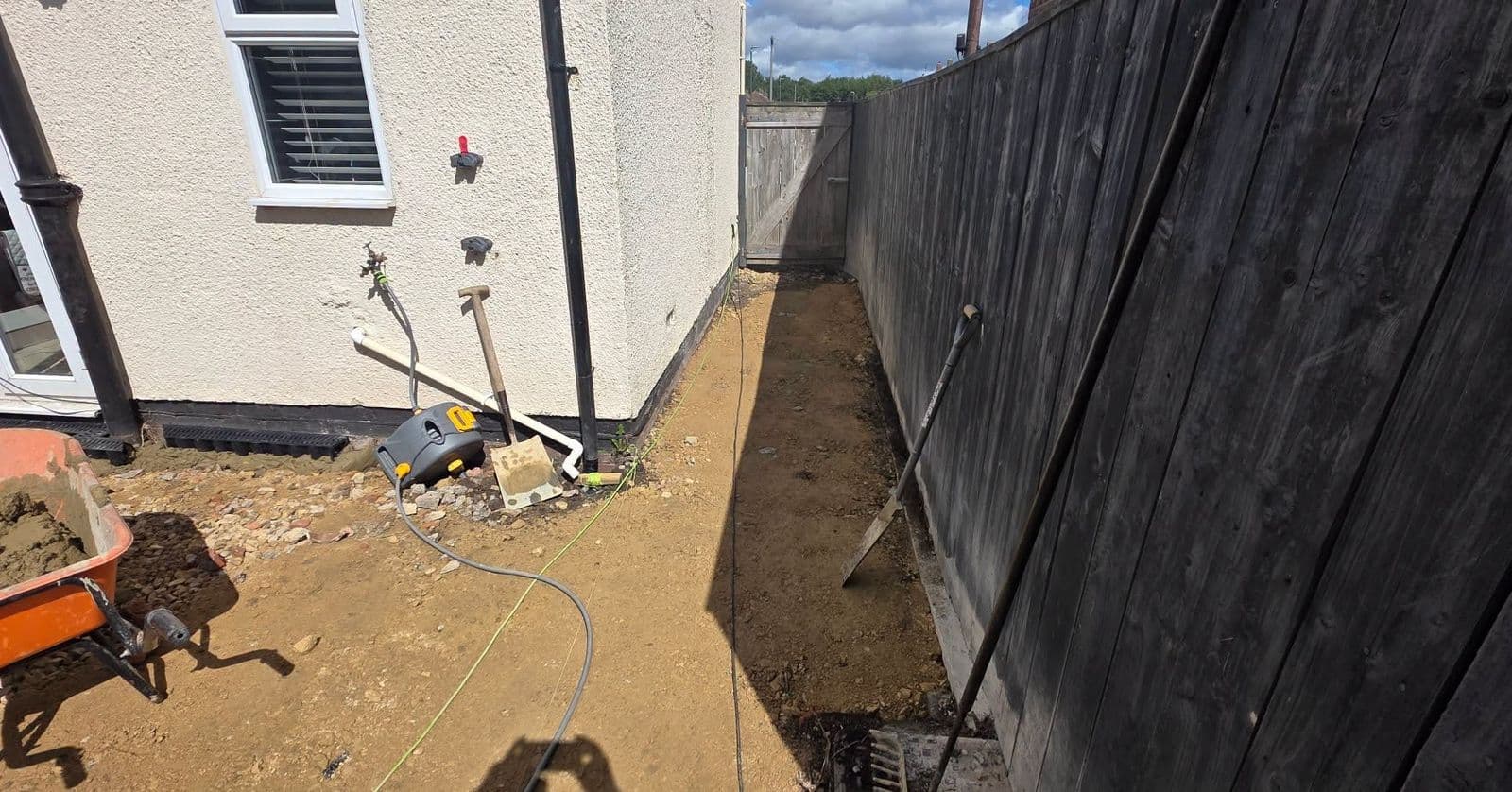 Grey porcelain patio with drainage in Hebburn, photo 5 of 10