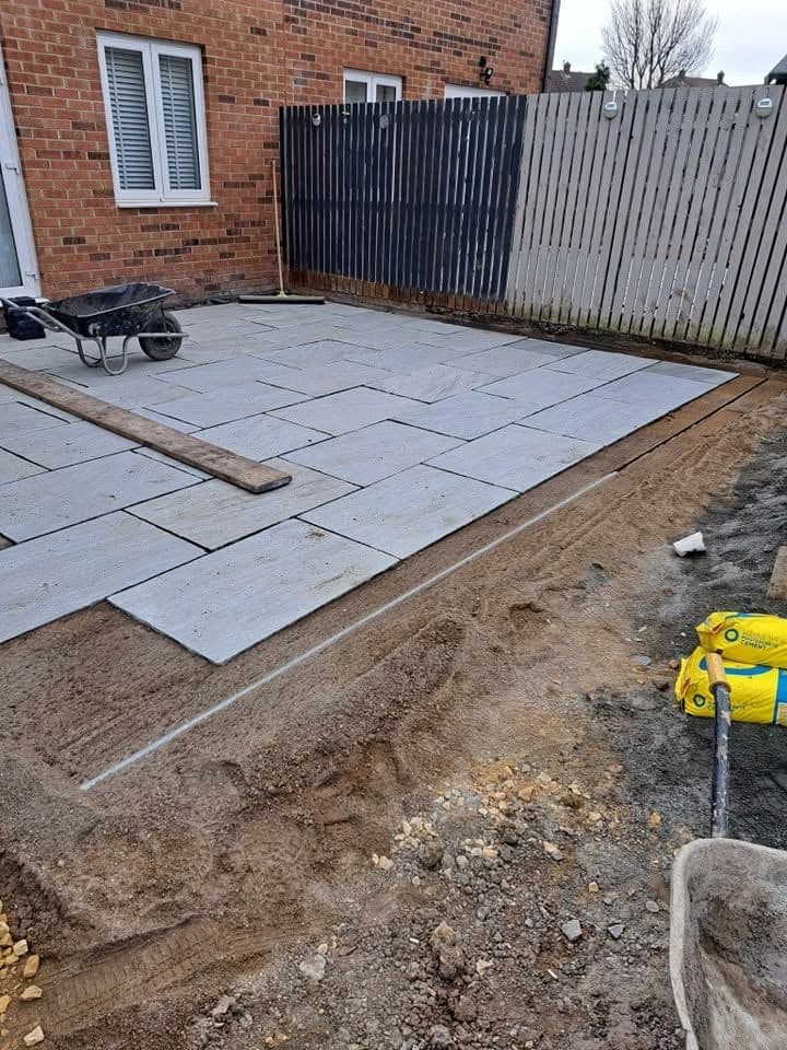 Grey sandstone patio and artificial grass in Jarrow, photo 11 of 27