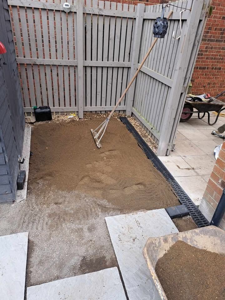Grey sandstone patio and artificial grass in Jarrow, photo 15 of 27