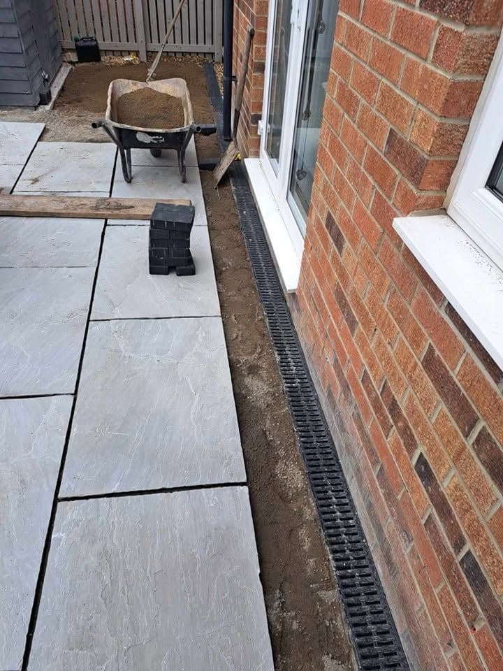 Grey sandstone patio and artificial grass in Jarrow, photo 16 of 27