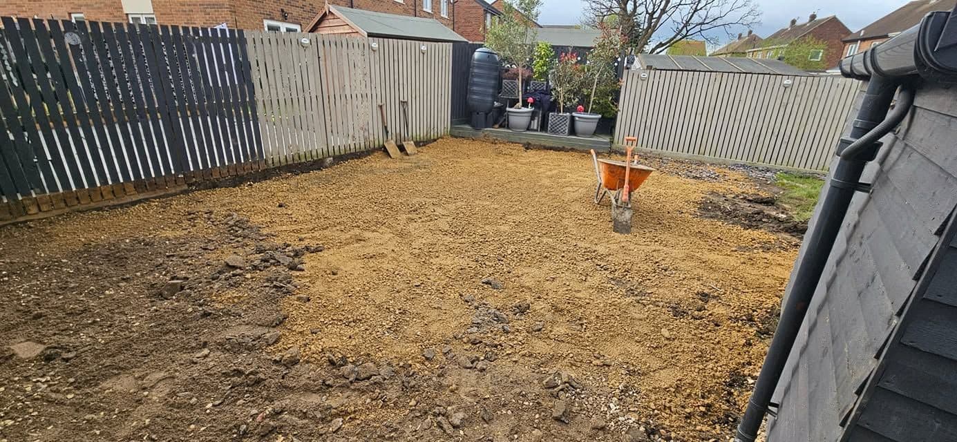 Grey sandstone patio and artificial grass in Jarrow, photo 19 of 27