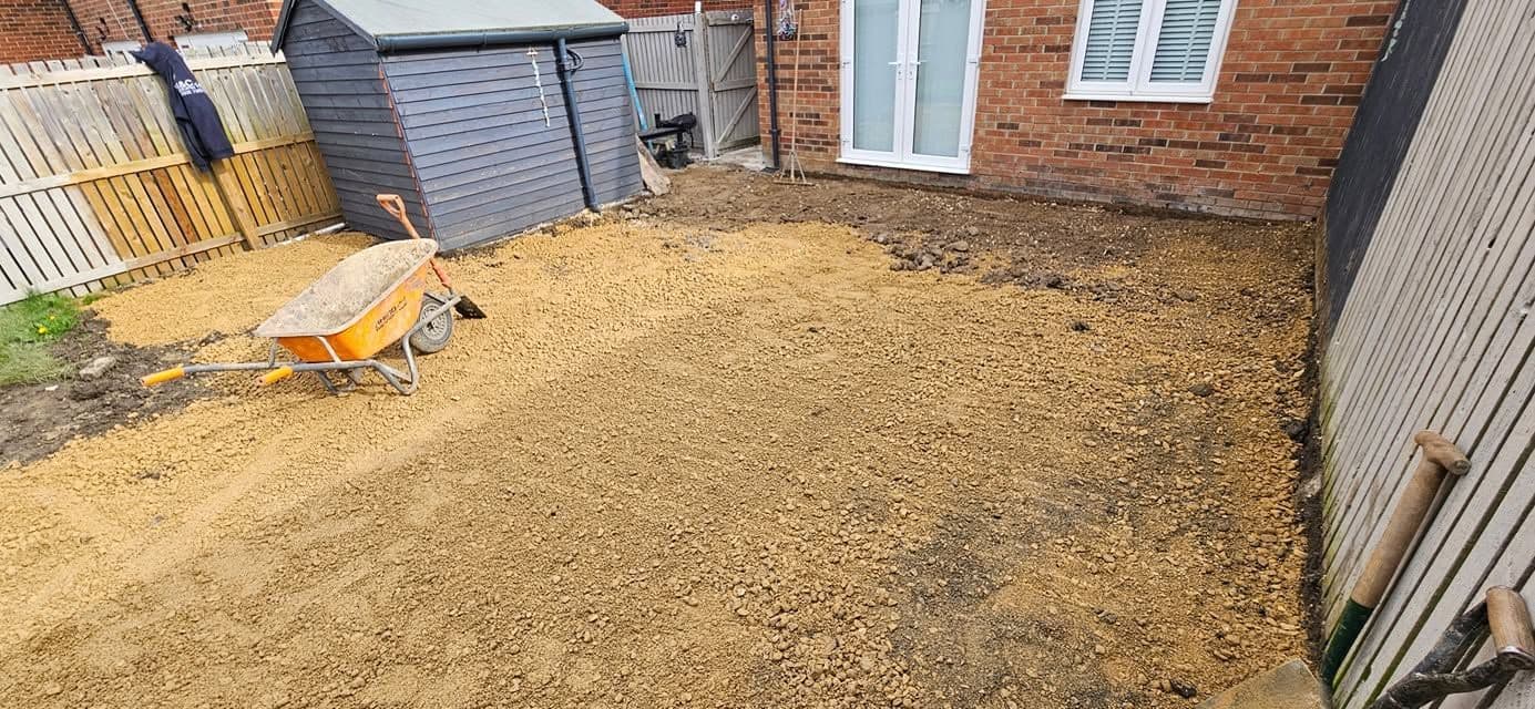 Grey sandstone patio and artificial grass in Jarrow, photo 20 of 27