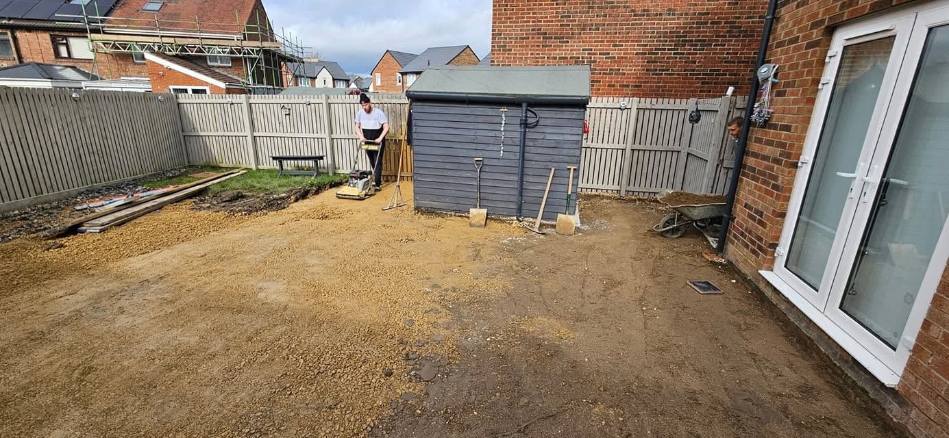 Grey sandstone patio and artificial grass in Jarrow, photo 21 of 27