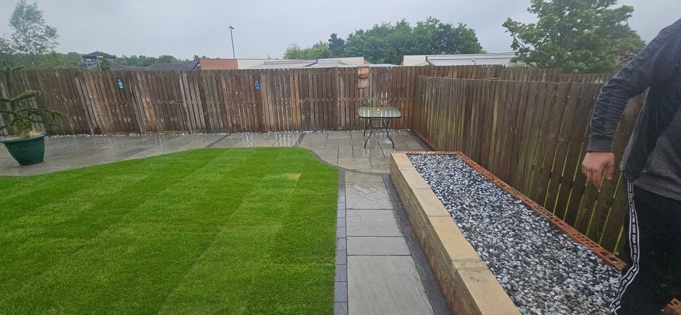 Front and back garden in Indian sandstone in Morpeth, photo 7 of 22