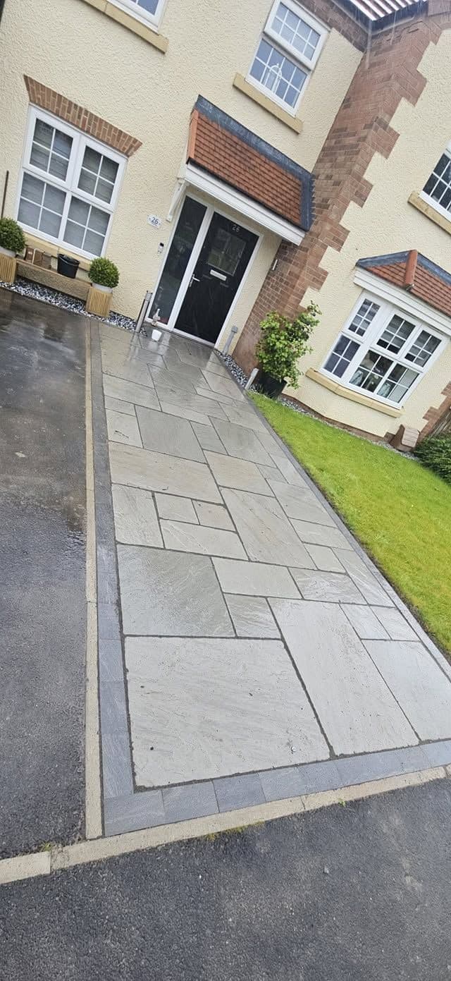 Front and back garden in Indian sandstone in Morpeth, photo 9 of 22