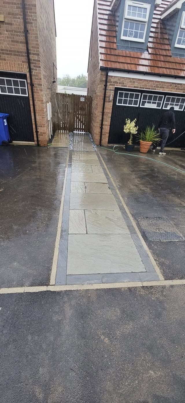 Front and back garden in Indian sandstone in Morpeth, photo 10 of 22