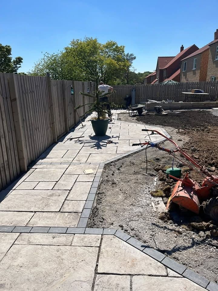 Front and back garden in Indian sandstone in Morpeth, photo 14 of 22
