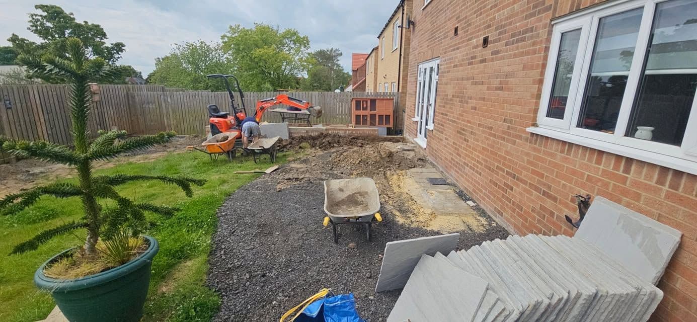 Front and back garden in Indian sandstone in Morpeth, photo 19 of 22