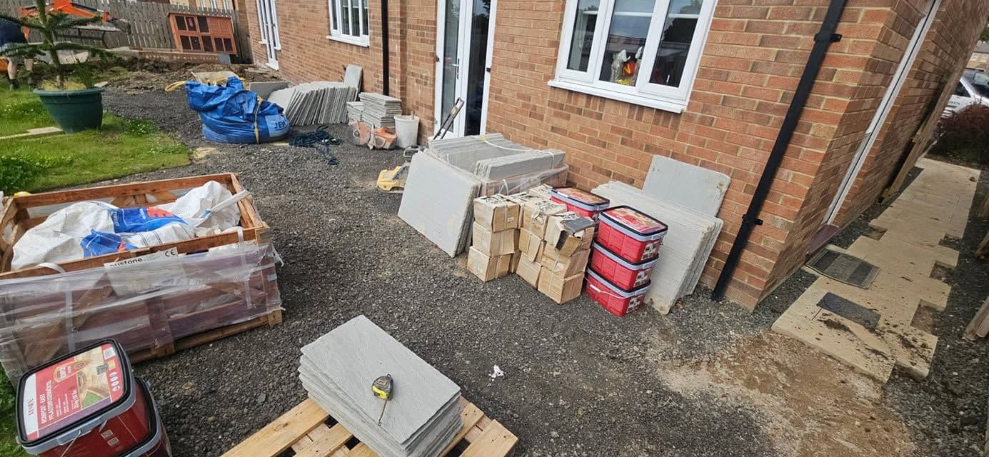 Front and back garden in Indian sandstone in Morpeth, photo 20 of 22
