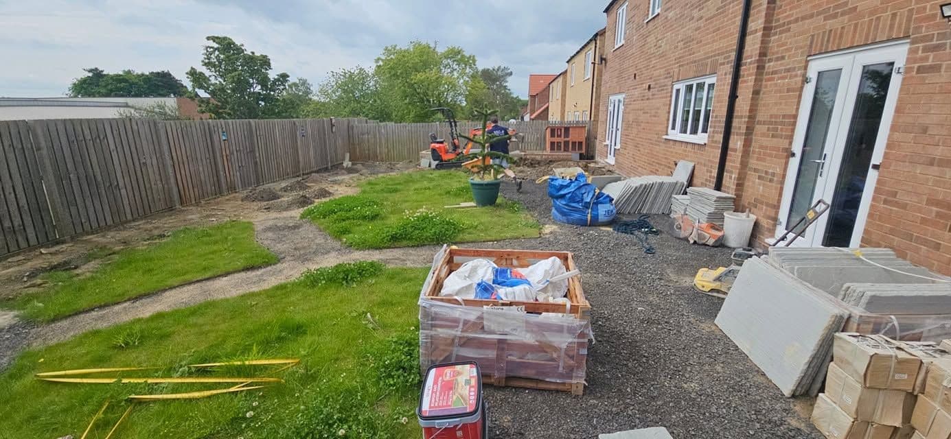 Front and back garden in Indian sandstone in Morpeth, photo 21 of 22