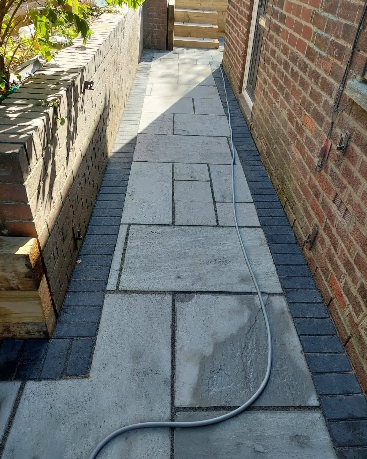 Grey sandstone, sleeper wall and steps in Seaham, photo 3 of 10