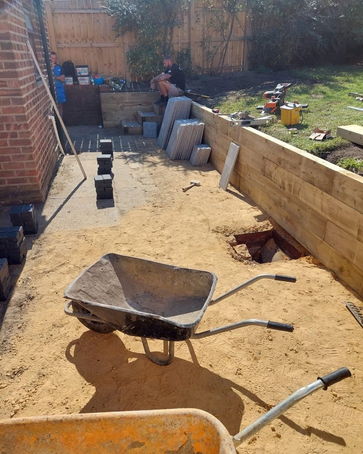 Grey sandstone, sleeper wall and steps in Seaham, photo 6 of 10