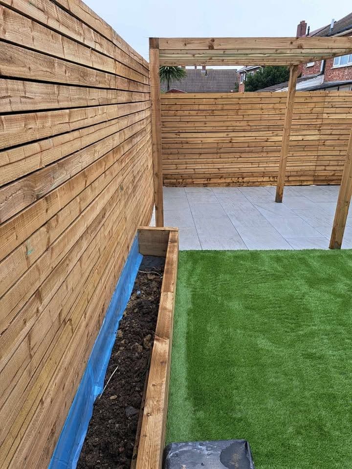 Garden transformation with pergola and artificial grass in South Shields, photo 4 of 21