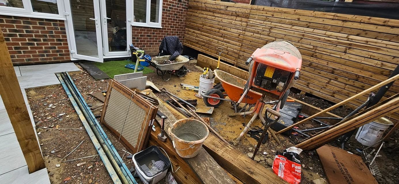 Garden transformation with pergola and artificial grass in South Shields, photo 11 of 21