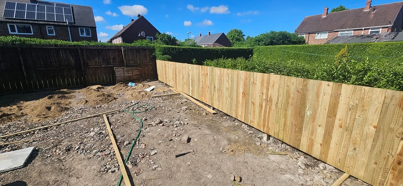 Indian sandstone patio and two artificial lawns in Wardley, photo 14 of 22
