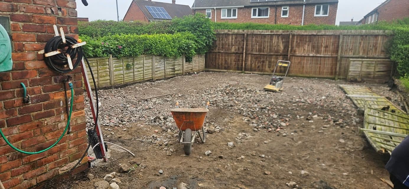 Indian sandstone patio and two artificial lawns in Wardley, photo 16 of 22