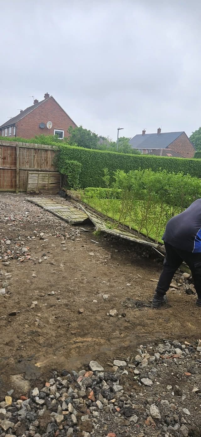 Indian sandstone patio and two artificial lawns in Wardley, photo 18 of 22