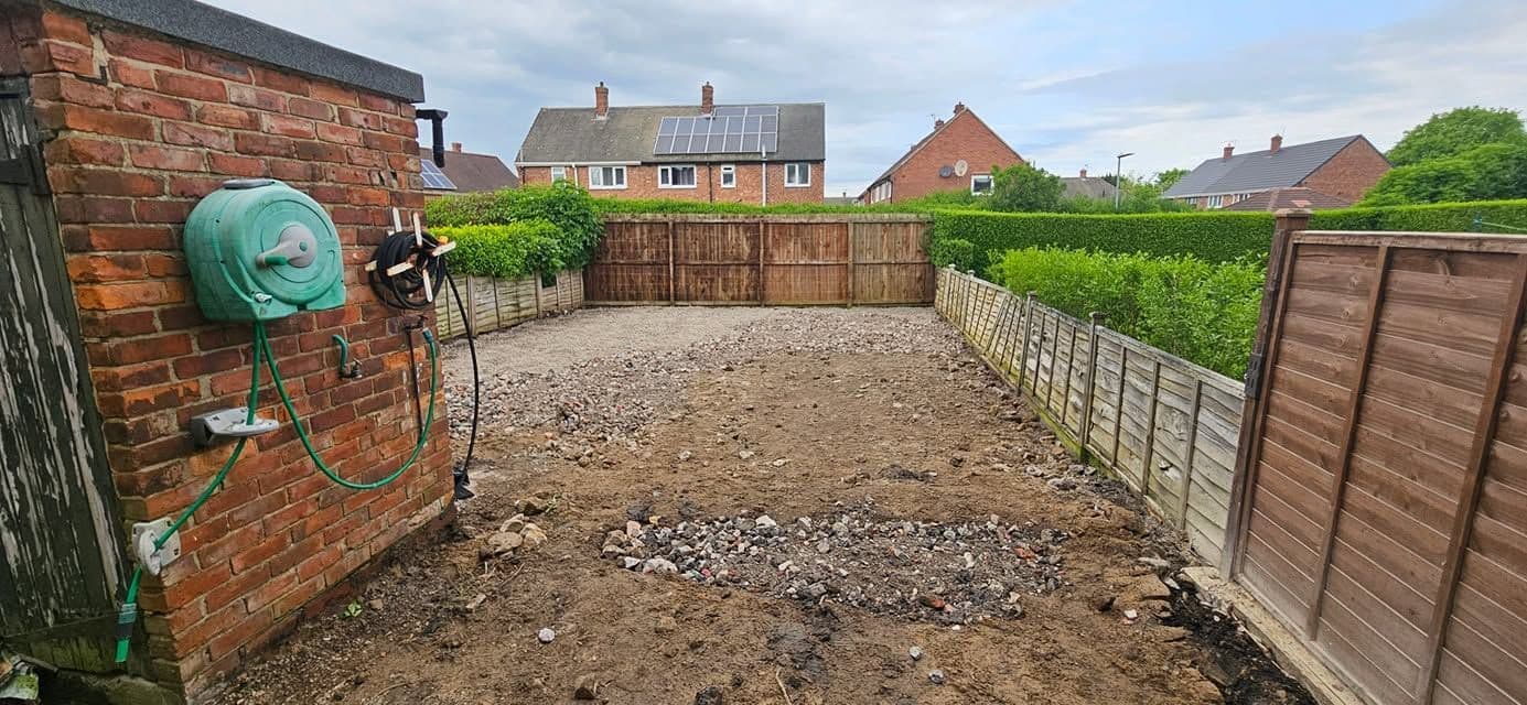 Indian sandstone patio and two artificial lawns in Wardley, photo 20 of 22